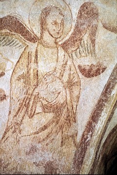 Engel im Gewölbezwickel über der südöstlichen Säule, Aufn. Löwenstein, Ursula von, 1943/1944