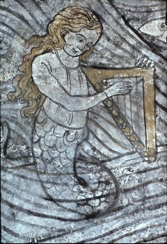 Detail: Meerjungfrau mit Harfe im Wasser, Aufn. Schulze-Marburg, Rudolf, 1943/1944