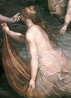 Detail links, Nymphe mit dem Gewand der Diana, 1943/1945