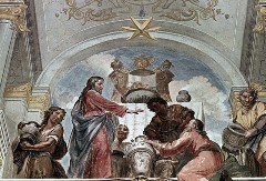 Nordseite: Jesus verwandelt das Wasser in Wein, Ausschnitt, Aufn. Halewicz, Julius, 1943/1945