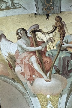 Detail: Engel mit Harfe, Aufn. Weizsäcker, Ralph, 1943/1945