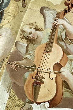 Detail: Engel mit Violoncello, Aufn. Weizsäcker, Ralph, 1943/1945