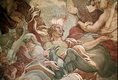 Südwand, Prometheus aus der Figurengruppe über dem
Trompeterchor, Aufn. Cürlis, Peter, 1943