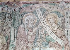 Ausschnitt aus dem oberen Register: der Engel erscheint
Zacharias im Tempel, Detail, Aufn. Leon, Rudolf, 1943/1945