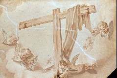 Beweinung, Engel umschweben das Kreuz, Aufn. Roden, Bruno von, 1943/1945