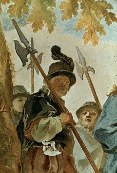 Herzog mit Gefolge auf dem Weg zur heiligen Grotte,
Ausschnitt, Aufn. Hausegger-Grimm, Lilli, 1943/1945