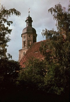 Westturm und Langhaus von Südosten, Aufn. Schön, Inge, 1943/1945