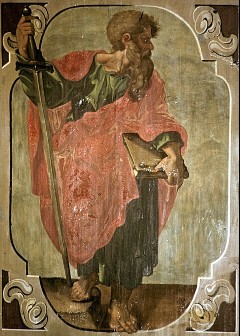 Dritte Reihe von Westen, zweites Bild, Apostel Paulus, Aufn. Schön, Inge, 1943/1945