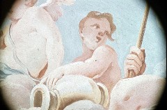 Detail:  Putto mit Vase aus der Poseidongruppe, Aufn. Löwenstein, Ursula von, 1943/1944