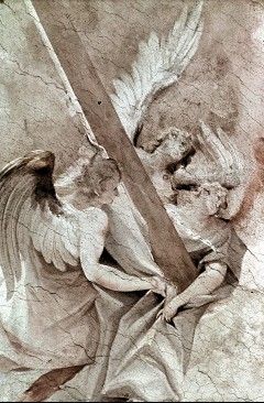 Teilansicht, Engel mit dem Kreuz Christi, Aufn. Roden, Bruno von, 1943/1945