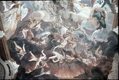 Westlicher Teil. Der Erzengel Michael und andere Engel
vertreiben die aufrührerischen Engel aus dem Himmel, Aufn. Roden, Bruno von, 1943/1945