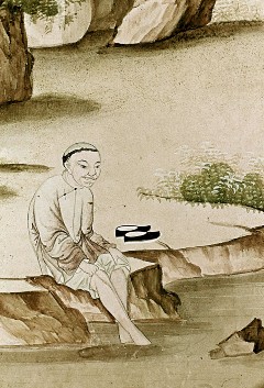 Detail: Chinese am Wasser, Aufn. Cürlis, Peter, 1943