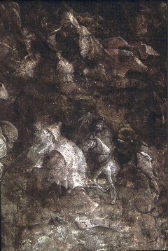 Ausschnitt: Elias in der Bergeinsamkeit und Elias übergibt
den Mantel an Eliseus (?), Aufn. Wolff, Paul, 1943/1945