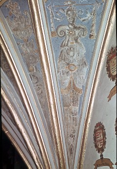 Ornamentale Motive am Gewölbeanfang einer Wandvorlage, Aufn. Trummer, Paul, 1943/1945