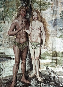 Ausschnitt: Adam und Eva unter dem Baum der Erkenntnis, Aufn. Schulze-Marburg, Rudolf, 1943/1944