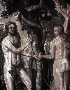 Detail: Adam und Eva mit der Schlange, Aufn. Schulze-Marburg, Rudolf, 1943/1944