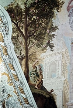 Detail: Der heilige Ägidius sitzt am Baum, Aufn. Cürlis, Peter, 1943/1945