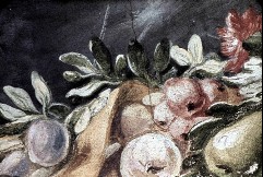Längsseite, unterer Abschluß, Putten mit Blumen
und Früchten, Detail, Aufn. Cürlis, Peter, 1943/1945
