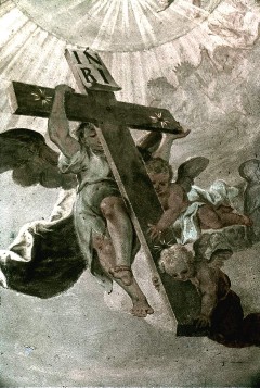 Ausschnitt, Engel tragen des Kreuz Christi, 1943/1945