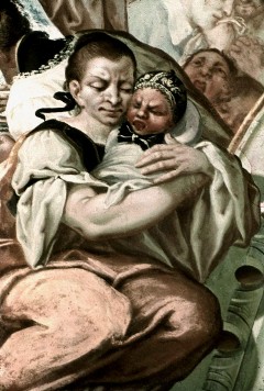 Ausschnitt, Mutter mit Kind, 1943/1945