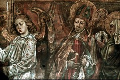 Ausschnitt, Engel mit den Heiligen Adalbert und Ludmilla, Aufn. Halewicz, Julius, 1943/1945