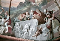 Ecke unten links: Adam und Eva, Relief mit Kain und Abel,
Noah, Abraham und Isaak, Aufn. Schulze-Marburg, Rudolf, 1944