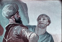 Rechte Hälfte, Detail: Platon mit einem Schüler, Aufn. Schulze-Marburg, Rudolf, 1944