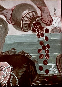 Linke Hälfte, Detail: Krates, Gold ins Meer schüttend, Aufn. Schulze-Marburg, Rudolf, 1944
