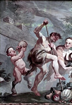 Detail rechts: Satyr, Bacchus und Silen, Aufn. Schulze-Marburg, Rudolf, 1944