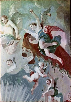 Obere Zone: Allegorie des Alten Testaments, Engel mit
Vorhang, Aufn. Schulze-Marburg, Rudolf, 1944