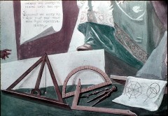 Rechte Hälfte, Detail: Zeichengerät des Archimedes, Aufn. Schulze-Marburg, Rudolf, 1944