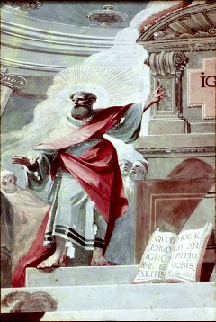 Mitte: der heilige Paulus auf dem Areopag am Altar des
unbekannten Gottes, Aufn. Schulze-Marburg, Rudolf, 1944