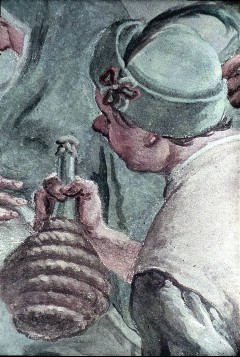 Erste Längsseite, Detail Mitte: Diener, Aufn. Schulze-Marburg, Rudolf, 1944