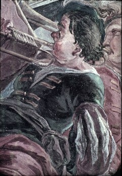 Zweite Schmalseite, rechte Ecke: Musikant, Aufn. Schulze-Marburg, Rudolf, 1944