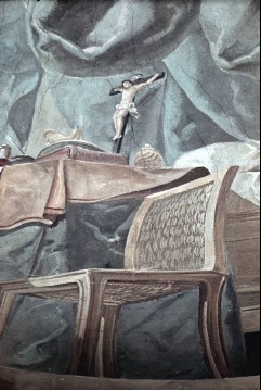 Detail rechts: Stuhl und Schreibtisch, Aufn. Wolff, Paul, 1944