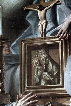 Ausschnitt: Das Gnadenbild der Madonna von Altbunzlau, Aufn. Müller und Sohn, 1943/1945