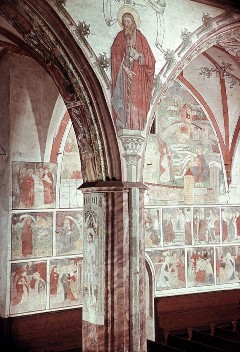 Von Südwesten; im Hintergrund die nördliche
Seitenschiffswand mit Szenen aus dem Leben Marias, Aufn. Nehrdich, Rolf-Werner, 1943/1945