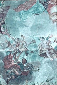 Detail Mitte links: der Legionär Thyrsus und ein Papst, 1943/1945