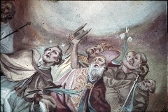 Detail: die Heiligen Johannes Nepomuk, Nikolaus, Franziskus,
Antonius, Aufn. Müller und Sohn, 1943/1945