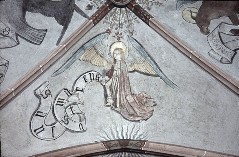 Nördliche Gewölbekappe mit dem Engel als Symbol des
Evangelisten Matthäus, Aufn. Schulze-Marburg, Rudolf, 1943/1944