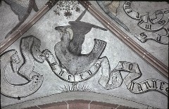 Westliche Gewölbekappe mit dem Adler als Symbol des
Evangelisten Johannes, Aufn. Schulze-Marburg, Rudolf, 1943/1944