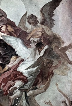 Ausschnitt Mitte: Engel tragen die heilige Anna in den
Himmel, Aufn. Bollert, Eva, 1943/1944