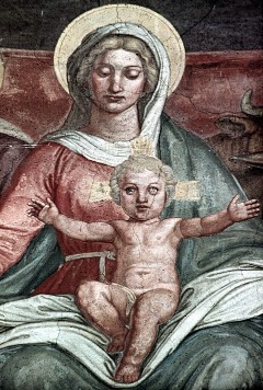 Ausschnitt: Maria mit dem Christuskind, Aufn. Bollert, Eva, 1943/1944