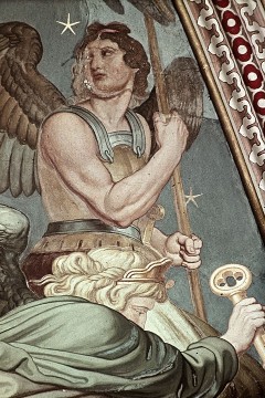 Ausschnitt rechts: Engel, die den Satan wegsperren; Detail, Aufn. Bollert, Eva, 1943/1944