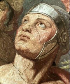 Ausschnitt rechts: Kopf des heiligen Sebastian, Aufn. Bollert, Eva, 1943/1944