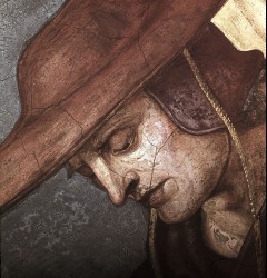 Ausschnitt links, Kopf des heiligen Bonaventura, Aufn. Bollert, Eva, 1943/1944