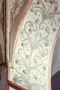 Detail, Rankenmalerei am Chorbogen, Nordseite, Aufn. Tröger, Rudolf, 1943/1945