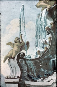 Westseite: Nymphen huldigen der Göttin Flora, rechte Hälfte,
Detail (Aufn. leicht unscharf), Aufn. Lamb, Carl, 1943/1944