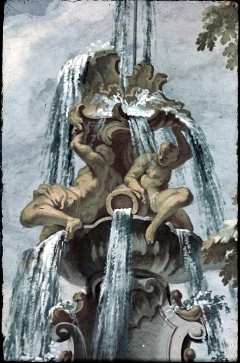 Westseite: Nymphen huldigen der Göttin Flora, rechte Hälfte,
Detail (Aufn. leicht unscharf), Aufn. Lamb, Carl, 1943/1944