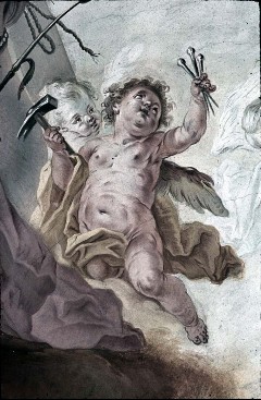 Linke Seite unten: Engel mit den Leidenswerkzeugen, Detail, Aufn. Schmidt-Glassner, Helga, 1944
